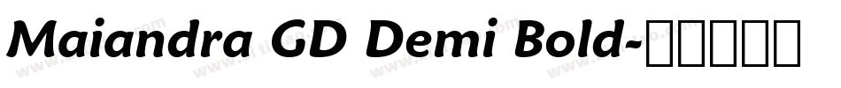 Maiandra GD Demi Bold字体转换